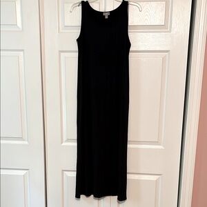 J. Jill Black Sleeveless Sheath Maxi Dress